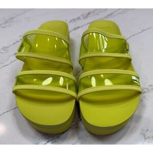Reef Sandal Womens Size 8 Vista Hi-Energy Citron Slip‎ On Slide Comfort